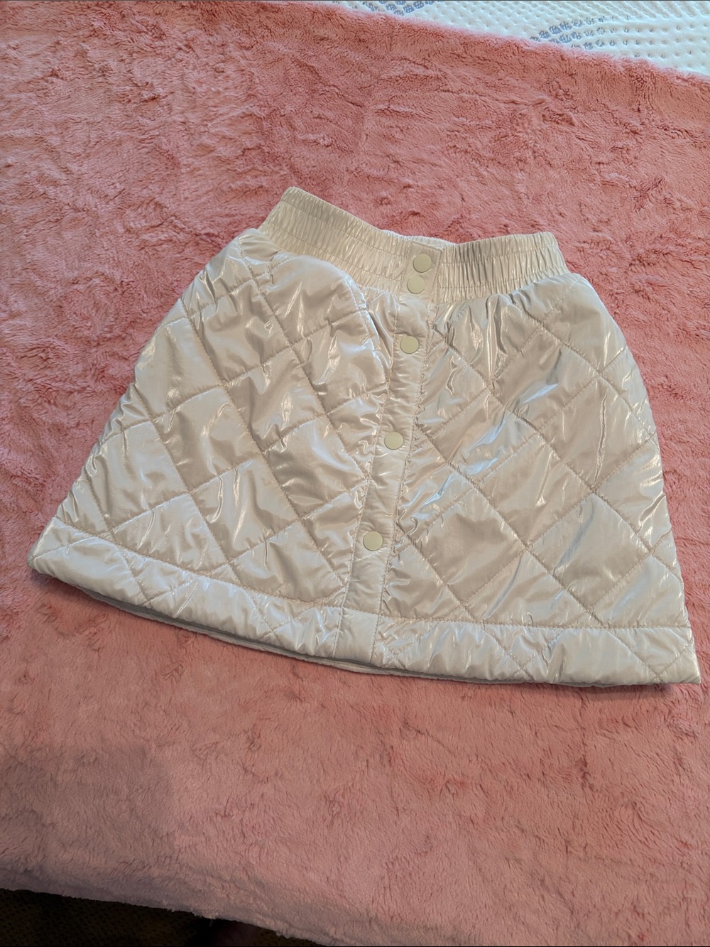 Athleta Quilted A-Line Skirt in Cream